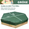 Sechseckige Sandkastenabdeckung, wasserdichtes Produktbild-Vorschau 3