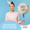 Folienballon Happy Birthday Rund Sterne 45cm – Bunter Party Produktbild-Vorschau 3