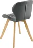 A single gray chair with wooden legs, shown from the back. Náhled obrázku produktu