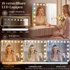 HOMCOM Hollywood Zrkadlo 80 x 60 cm Kozmetické zrkadlo s Náhľad obrázku produktu 5