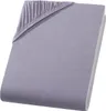 Jersey Spannbettlaken Topper Bettlaken 200x200 cm Grau Produktbild-Vorschau 2