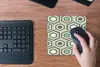 MuchoWow® Mauspad Mousepad Retro - Honigwabe - Blau - Braun Produktbild-Vorschau 5