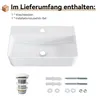 HOROW 46 x 31 cm Waschbecken mit Keramik Pop-up Ablauf, Produktbild-Vorschau 8