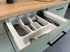 Besteckeinsatz für 50 cm Schubkästen - Weiß Kunststoff Produktbild-Vorschau 6