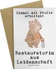 Mr. & Mrs. Panda babykarte Restauratorin Leidenschaft - Produktbild-Vorschau 1