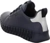 A close-up, rear-facing view of a navy blue Ecco sneaker with a silver accent on the heel. Podgląd zdjęcia produktu