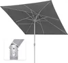 Sonnenschirm 3x3m quadratisch grau Garten Balkon knickbar Produktbild-Vorschau 1