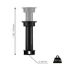 Soklová noha NR 04, 130-170 mm, černá Náhled obrázku produktu 2