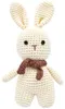 Handgestrickter Hase gehäkelt aus Baumwolle Spielzeug 18 cm Produktbild-Vorschau 1