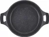 A top-down view of a black frying pan with speckled gray and white interior and black handles. Produktbild-Vorschau