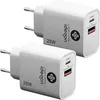 2er-Set Dual 25Watt USB Ladegerät, 1x USB-C und USB-A, PD- Produktbild-Vorschau 1