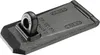 A black metal security hasp lock with a hinged loop. Produktbild-Vorschau