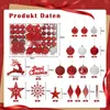 TRMLBE Weihnachtskugeln 108er Set Kunststoff Produktbild-Vorschau 2