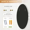 Koonmi 120 cm grote ronde zwarte spiegel, ronde wandspiegel Productafbeelding-voorbeeld 6