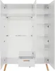 trendteam Babyzimmer Kleiderschrank Mats Weiß Melamin 130 x Produktbild-Vorschau 2