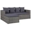 Set Divani da Giardino 4 pz con Cuscini in Polyrattan Anteprima dell’immagine prodotto 1