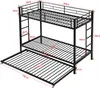 MODFU Etagenbett Kinderbett 90x200cm mit Ausziehbett Produktbild-Vorschau 7
