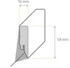 Kosche | Sockelleiste | Topline | MDF | 16 x 58 x 2500 mm | Produktbild-Vorschau 2