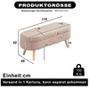 Ławka z schowkiem, 110 cm, obicie aksamitne, nowoczesna Podgląd zdjęcia produktu 2