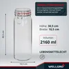 WELLGRO Einmachgläser mit Bügelverschluss rund 2160ml - Produktbild-Vorschau 2
