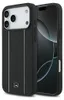 A black phone case with silver accents and a Mercedes logo is shown next to a smartphone. Produktbild-Vorschau