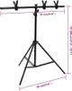 vidaXL Stojan na pozadie T-Form Black 91x60x(70-200) cm Náhľad obrázku produktu 7