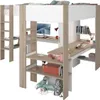Lit d'angle double avec espace de rangement & bureau - 2 x Voir les images du produit 26