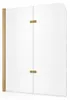 Badplaats Duschwand für Badewanne Austin 100 x 140 cm Gold Produktbild-Vorschau 5