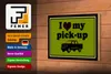 Holzschild Auto 18x12cm i love my pick-up Geländewagen Produktbild-Vorschau 4