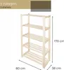 STOLMAK Regał Drewniany 80x170x38 cm Sosna Lite Drewno 5 Podgląd zdjęcia produktu 2