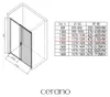 CERANO - Douchecabine Varone LINE L/P - 6 mm - chroom, Productafbeelding-voorbeeld 5