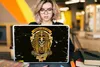 MuchoWow® Laptop Aufkleber Sticker Cover Pharao - Skelett - Produktbild-Vorschau 5