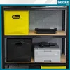 Shelving unit with storage boxes and office equipment. Náhľad obrázku produktu
