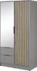 MINIO Šatníková skriňa so zrkadlom NELLY 2D Artisan Oak / Náhľad obrázku produktu 2