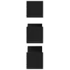 Three black wall shelves are stacked vertically against a white background. Produktbild-Vorschau