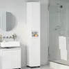 vidaXL Badezimmerschrank mit Tür Weiß 30,5 x 30 x 195 cm Produktbild-Vorschau 4