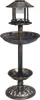 A bird feeder and bird bath combo with a solar light on a white background. Anteprima dell’immagine prodotto