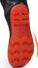 Close-up of the sole of a black boot with a red sole. Produktbild-Vorschau