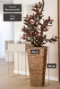 Vaso da fiori ASIA in giacinto d'acqua naturale 28x28x60 cm Anteprima dell’immagine prodotto 3