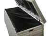 BELIANI Úložný box šedý ratan zahradní terasa 158x63 cm Náhled obrázku produktu 5