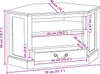 vidaXL Meuble TV d'angle Naturel 79 x 40 x 46 cm Bois Voir les images du produit 7