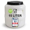 Plasteo 15 L Weithalsfass Lebensmittelecht HDPE Futtertonne Produktbild-Vorschau 1