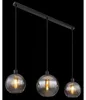 Hängeleuchte, 3-Flammig, Rauchglas, schwarz, L 95 cm Produktbild-Vorschau 6