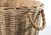 Kobolo Holztrage 1870 oval Rattan grau mit Jutestoff - Produktbild-Vorschau 5