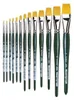 A set of paintbrushes arranged in a row, varying in size. Produktbild-Vorschau