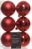 Weihnachtskugeln Kunststoff 8cm 6 Stück - Weihnachtsrot Produktbild-Vorschau 1