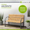 Juskys Gartenbank Modena – 2-Sitzer Holzbank mit Armlehnen Produktbild-Vorschau 4