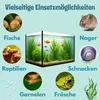 A collage of images showcasing various animals and an aquarium, with German text indicating diverse applications. Produktbild-Vorschau