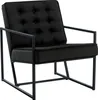 CLP Lounger Avon Samt gesteppt mit Metallgestell schwarz Produktbild-Vorschau 1