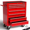 A red tool chest with multiple drawers on wheels. Produktbild-Vorschau